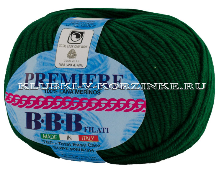 Пряжа Premiere BBB - (699 - Темно-зеленый)