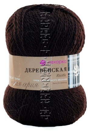 Пряжа Пехорка Деревенская - (17 - Шоколад) 100 г / 250 м100% полугрубая шерсть