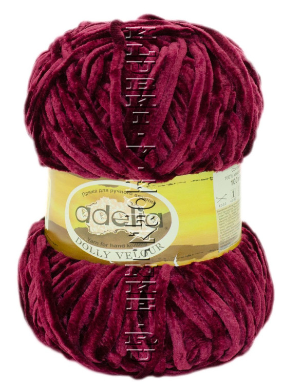 Пряжа Adelia Dolly Velour - (17 - Вишневый)