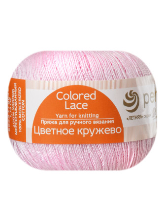 Пряжа Пехорка «Цветное кружево» - (180 - Светлая бегония)