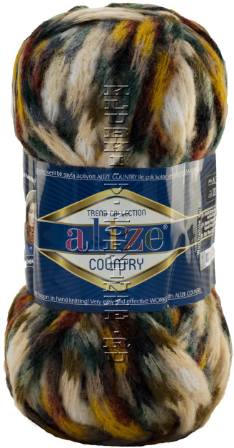 Пряжа Country New Alize - (5710 - Беж, зеленый, оранжевый, хаки)