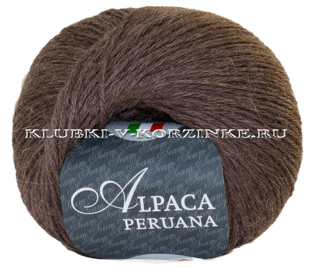 Пряжа Alpaca peruana Seam - (607 - Серо - коричневый)