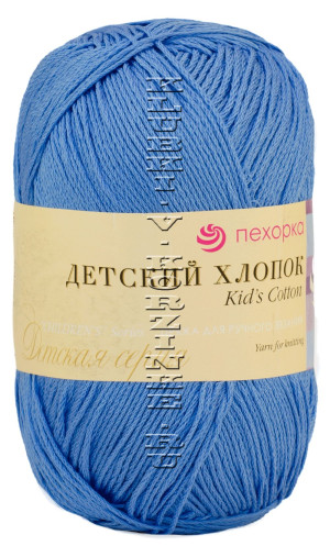 Пряжа Пехорка &quot;Детский хлопок&quot; - (15 - Темно-голубой) 100 г / 330 м100% хлопок мерсеризованный