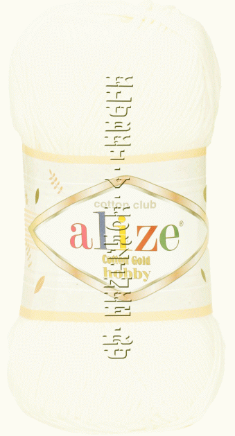 Пряжа Cotton Gold Hobby Alize - (01 - Кремовый)