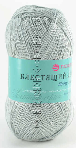 Пряжа Пехорка Блестящий лён - (08 - Св.серый)