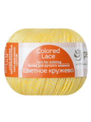 Пряжа Пехорка «Цветное кружево» - (53 - Светло-жёлтый)