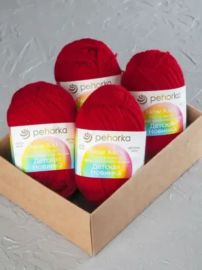 Пряжа Пехорка «Детская новинка» - (363 - Светло-вишневый)