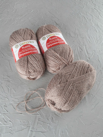 Пряжа Пехорка «Деревенская» - (388 - Темная верба)