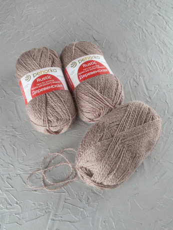 Пряжа Пехорка «Деревенская» - (388 - Темная верба)
