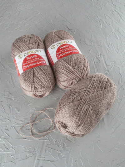 Пряжа Пехорка «Деревенская» - (388 - Темная верба)