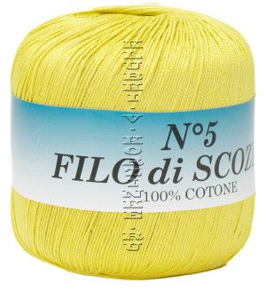 Пряжа Filo di Scozia №5 - (102 - Золото) 50 г / 226 м100% мерсеризованный хлопок