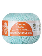 Пряжа Пехорка «Цветное кружево» - (411 - Мята)