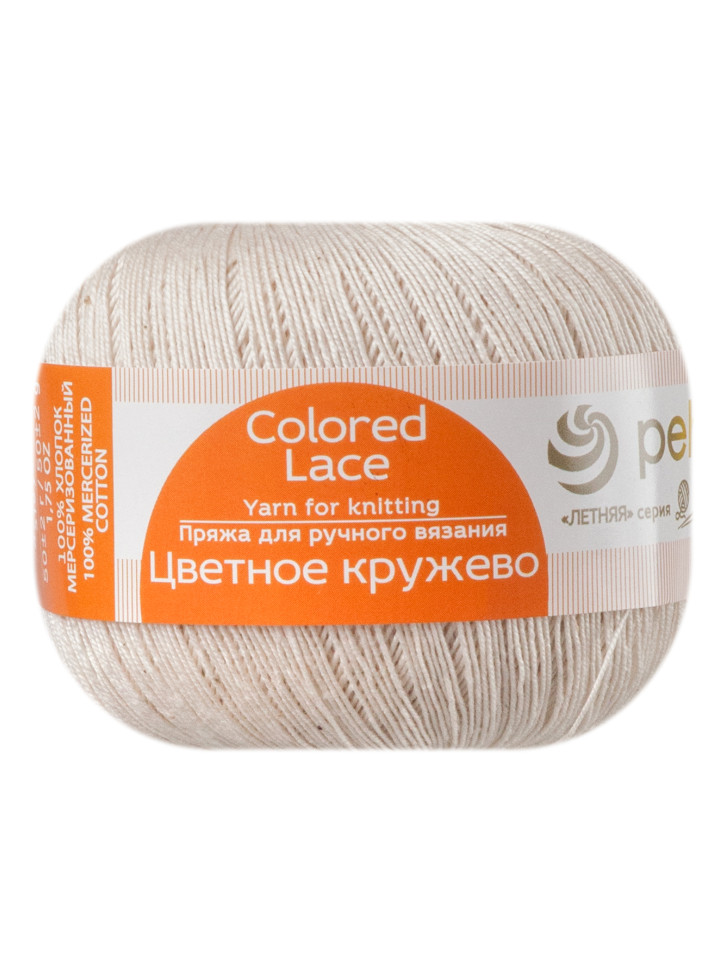Пряжа Пехорка «Цветное кружево» - (03 - Светлобежевый)