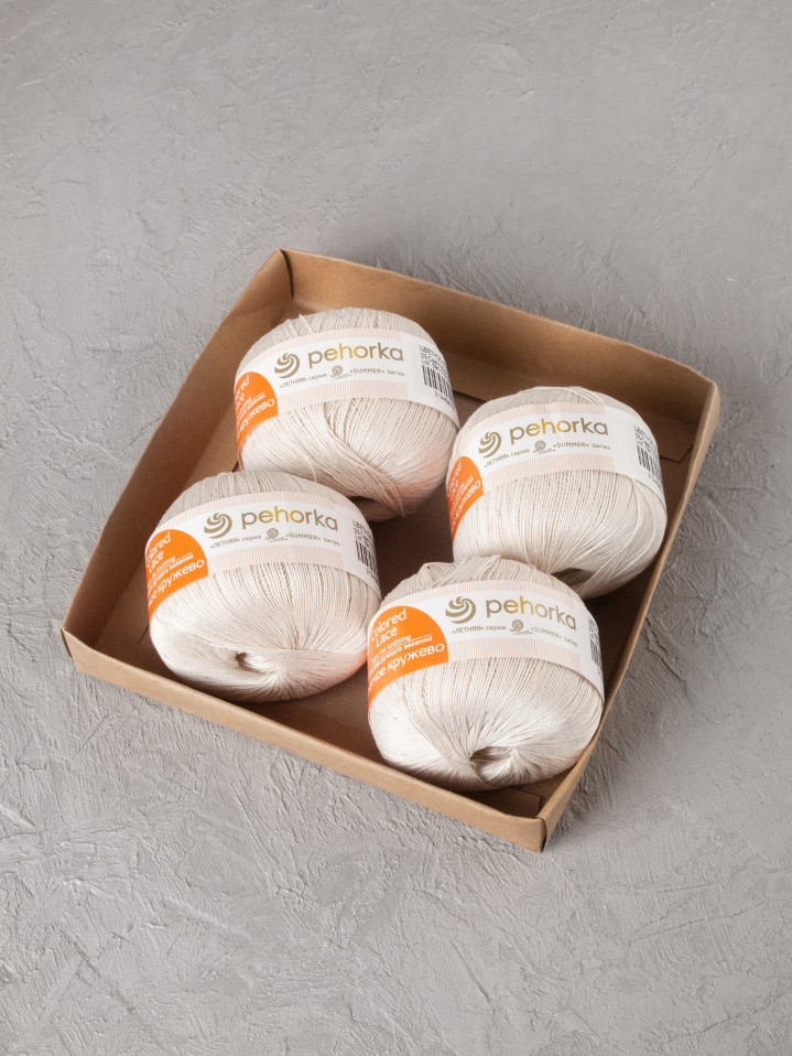 Пряжа Пехорка «Цветное кружево» - (03 - Светлобежевый)