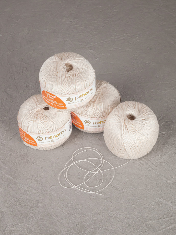 Пряжа Пехорка «Цветное кружево» - (03 - Светлобежевый)