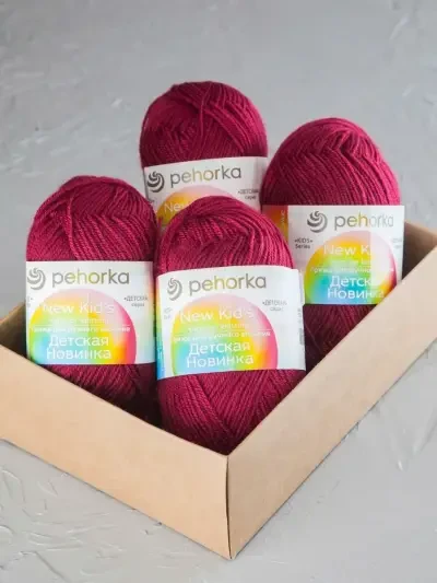 Пряжа Пехорка «Детская новинка» - (781 - Ягодный)