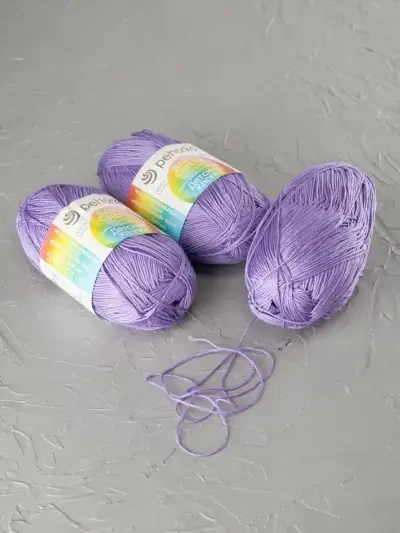 Пряжа Пехорка «Детский хлопок» - (346 - Темно-сиреневый)