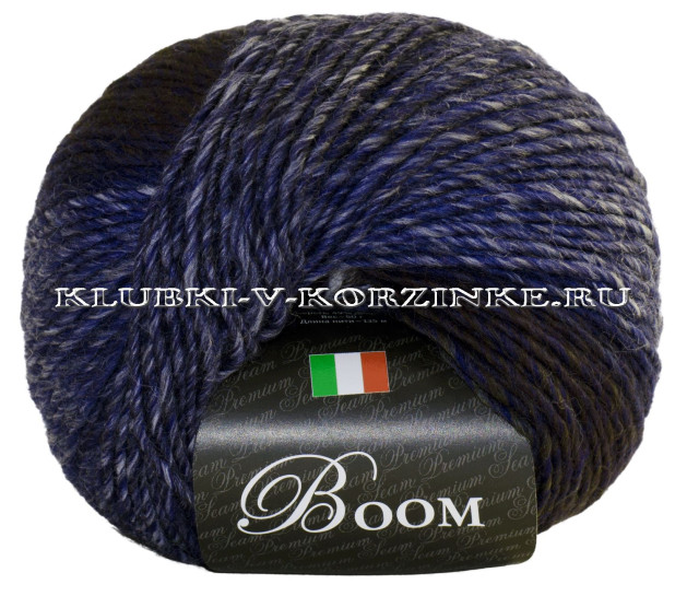 Пряжа Seam Boom - (28886 - Гроза, Темно-синий, белый)