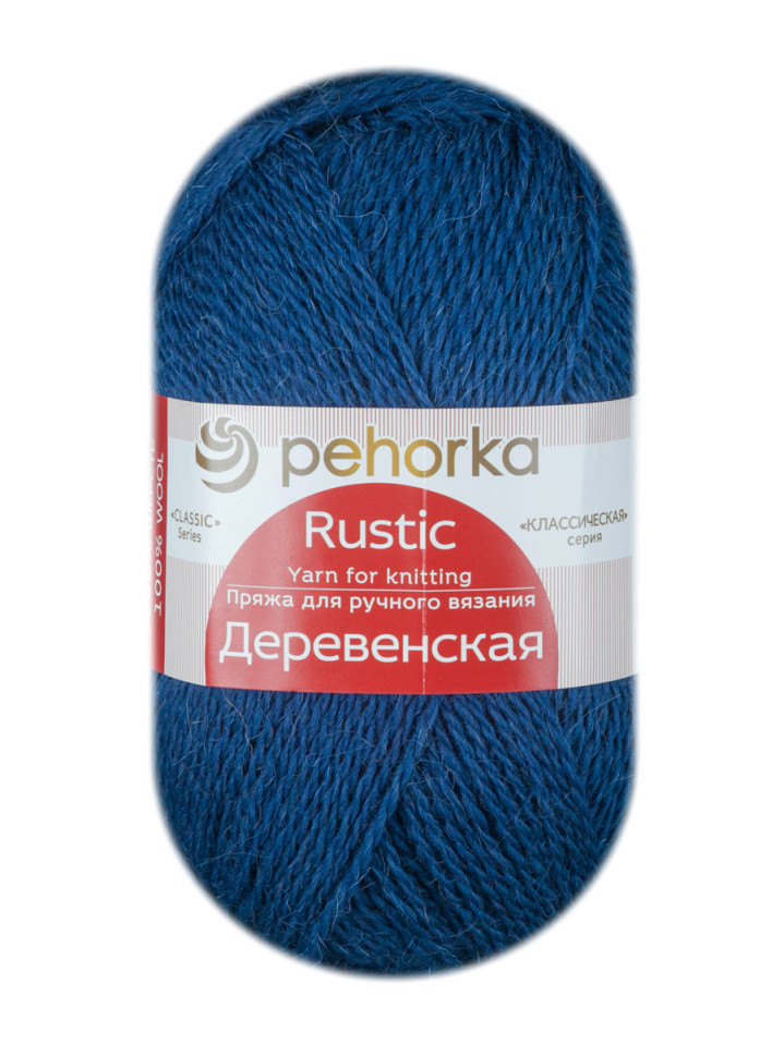 Пряжа Пехорка «Деревенская» - (255 - Джинсовый)