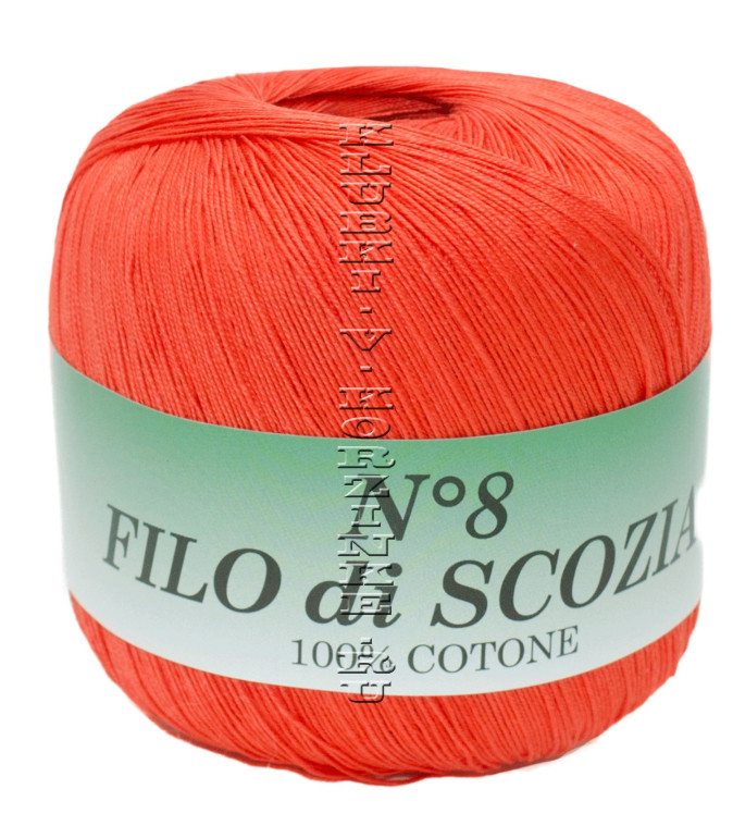 Пряжа Filo di Scozia №8 - (105 - Ярко - алый)