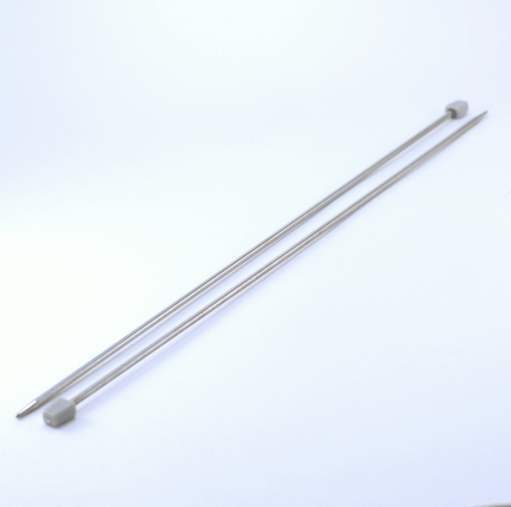 Спицы прямые металлические №4,5, 35 см, 2шт.