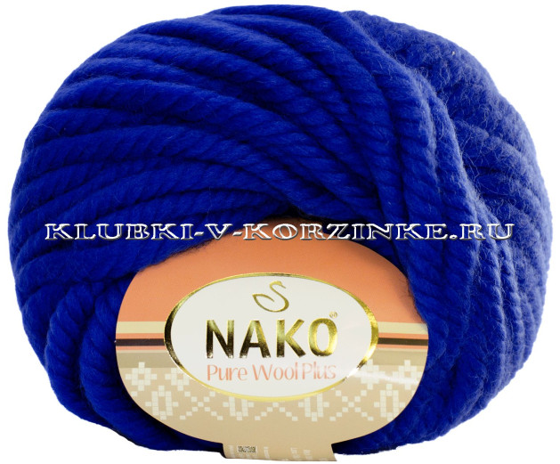 Пряжа Pure Wool Plus Nako - (5329 - Василёк)