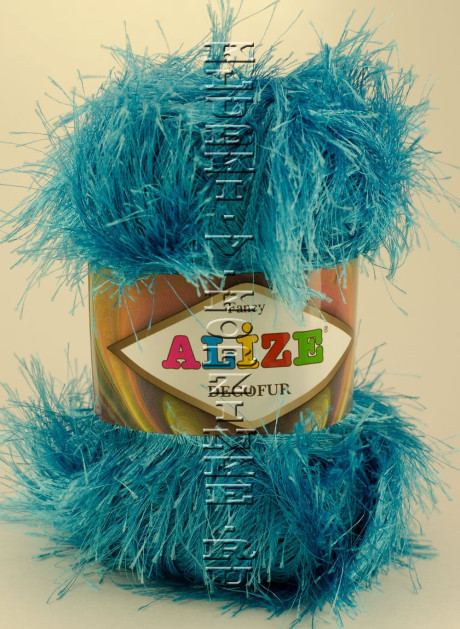 Пряжа Decofur Alize - (245 - Морская волна)