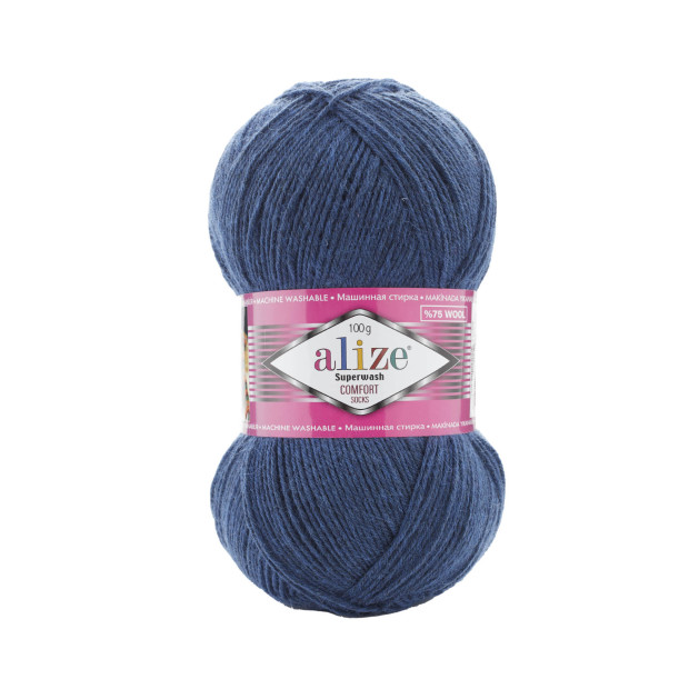 Пряжа SUPERWASH Alize - (846 - Темно-синий)