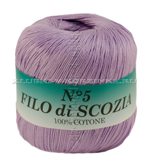Пряжа Filo di Scozia №5 - (30 - Сиреневый) 50 г / 226 м100% мерсеризованный хлопок