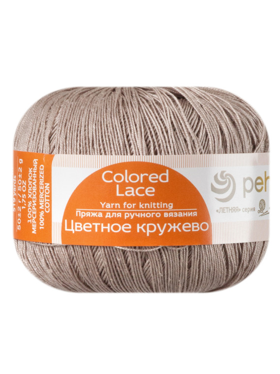 Пряжа Пехорка «Цветное кружево» - (124 - Песочный)