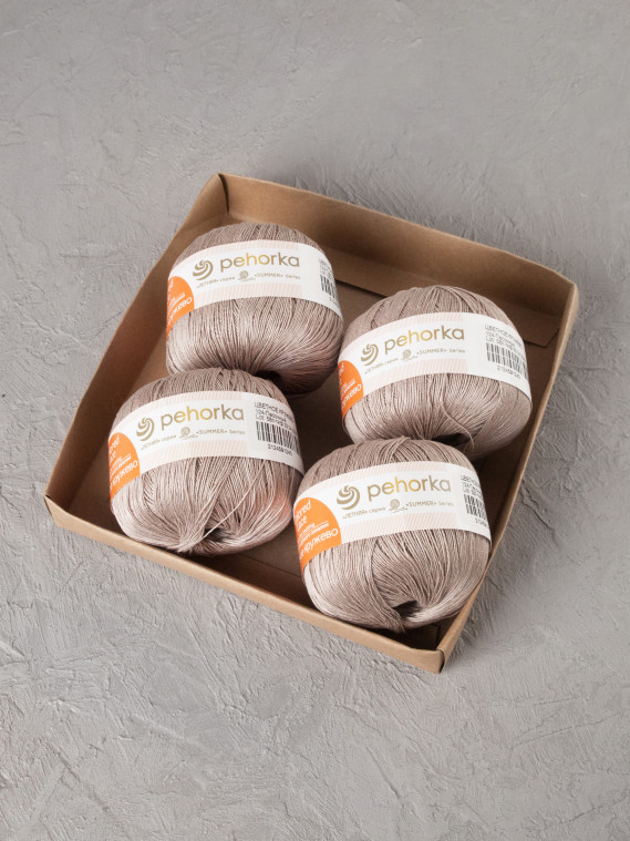 Пряжа Пехорка «Цветное кружево» - (124 - Песочный)