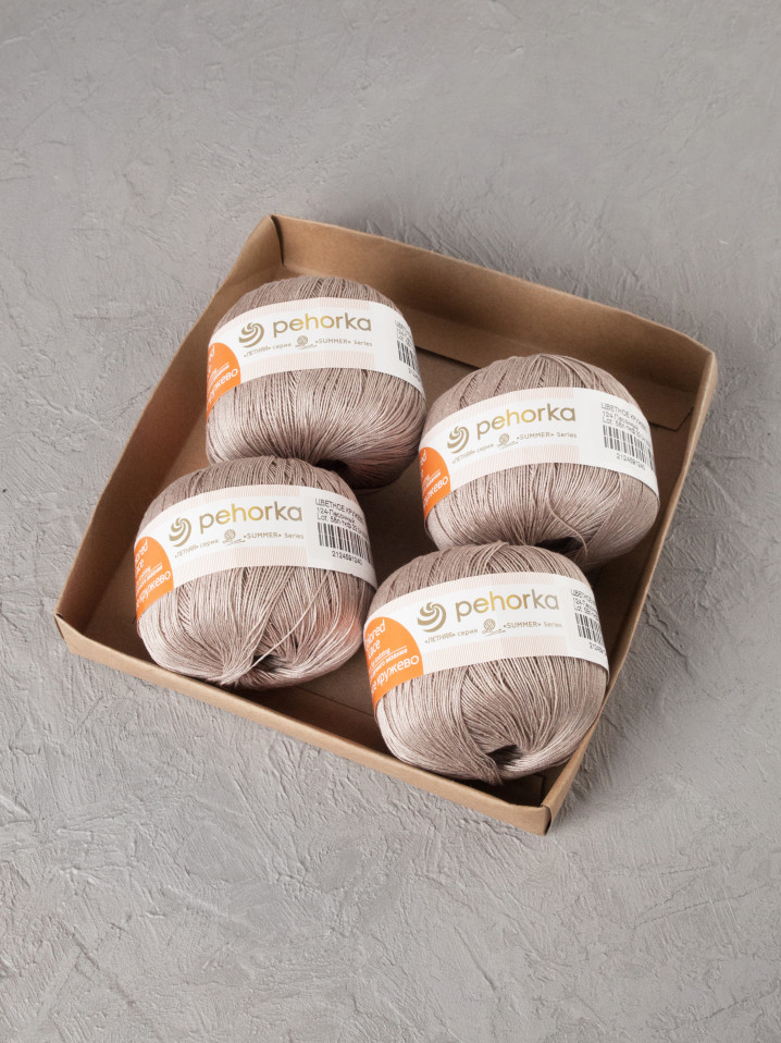 Пряжа Пехорка «Цветное кружево» - (124 - Песочный)