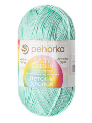 Пряжа Пехорка «Детский хлопок» - (411 - Мята)