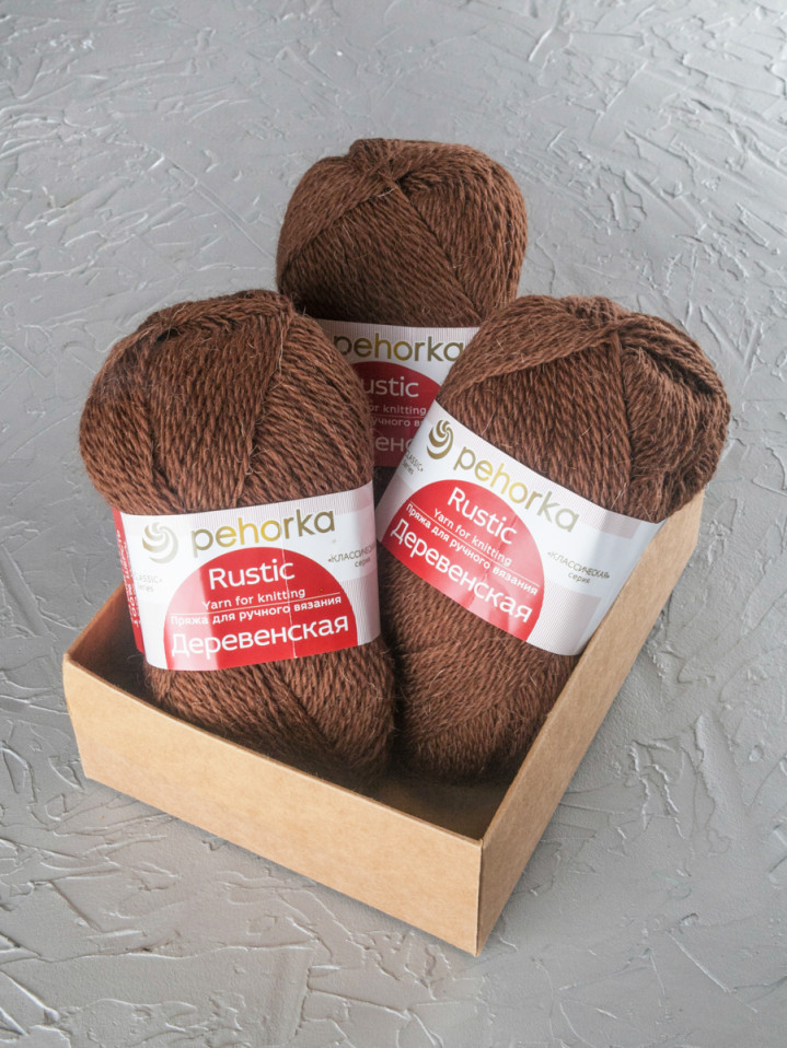 Пряжа Пехорка «Деревенская» - (513 - Кора)