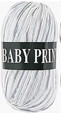 Пряжа VITA "BABY PRINT" - (4880 - Бело-серо-голубой)