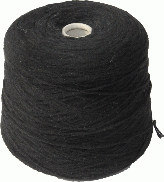 Пряжа итальянская "Alpaca" на бобинах  (Черный)