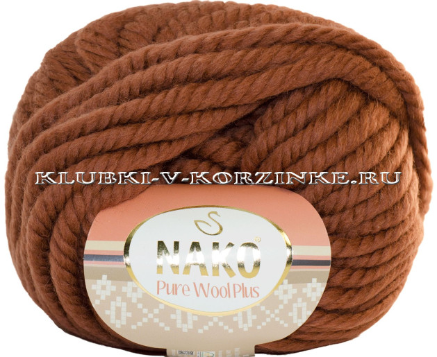 Пряжа Pure Wool Plus Nako - (10271 - Терракот)