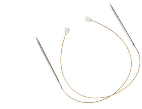 Спицы ADDI с фиксаторами на лесках №5 50 см, 2 шт.