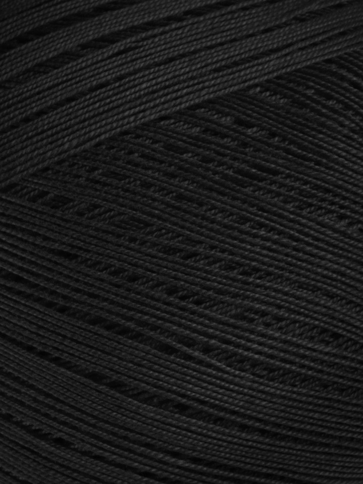 Пряжа Пехорка «Цветное кружево» - (02 - Черный)