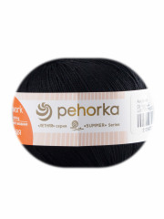 Пряжа Пехорка «Ажурная» - (02 - Черный)
