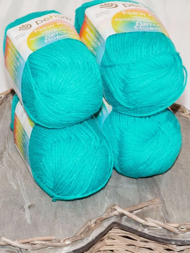 Пряжа Пехорка «Детская новинка» - (581 - Светло-изумрудный)