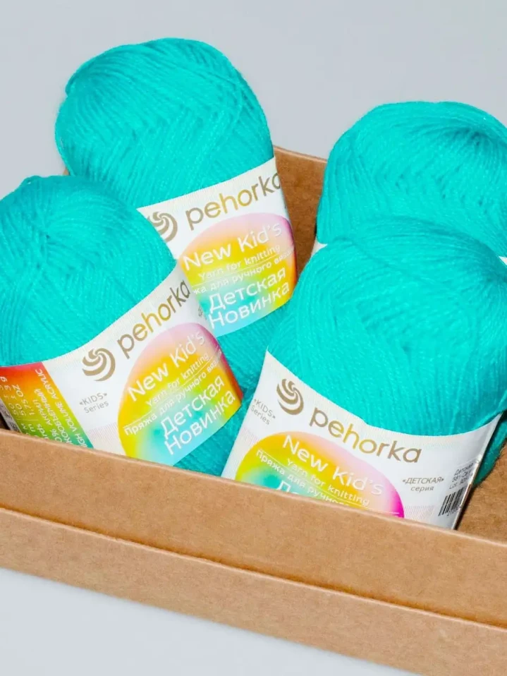 Пряжа Пехорка «Детская новинка» - (581 - Светло-изумрудный)