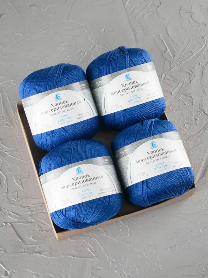 Пряжа Камтекс «Хлопок Мерсеризованный» - (019 - Василек)