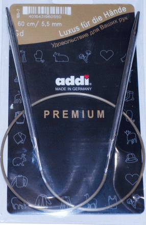 Спицы ADDI круговые супергладкие №5,5, 60 см