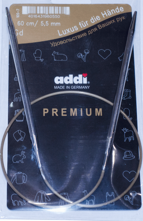 Спицы ADDI круговые супергладкие №5,5, 60 см