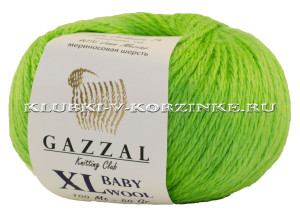 Пряжа GAZZAL BABY WOOL XL - (821 XL - Салатовый) 50 г / 100 м40% мериносовая шерсть, 40% полиакрил, 20% кашемир па