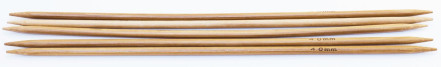 Спицы чулочные деревянные №4, 20 см, 5 шт.