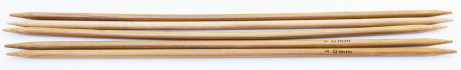Спицы чулочные деревянные №4, 20 см, 5 шт.