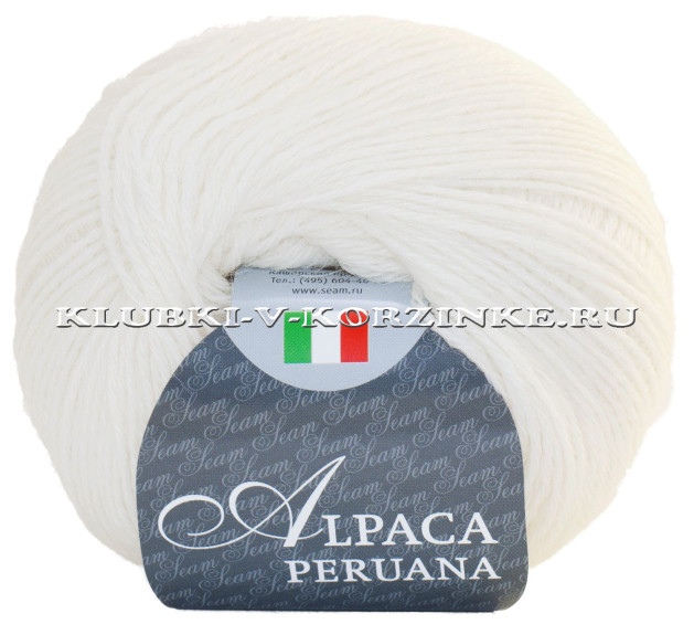 Пряжа Alpaca peruana Seam - (02 - Белый)