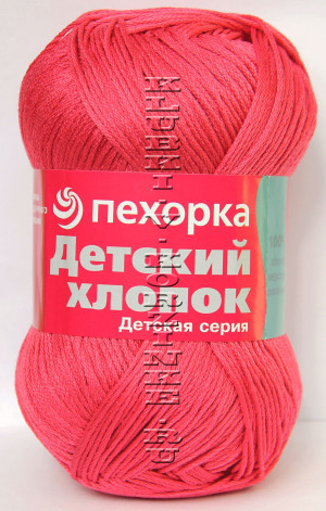 Пряжа Пехорка &quot;Детский хлопок&quot; - (439 - Малиновый) 100 г / 330 м100% хлопок мерсеризованный